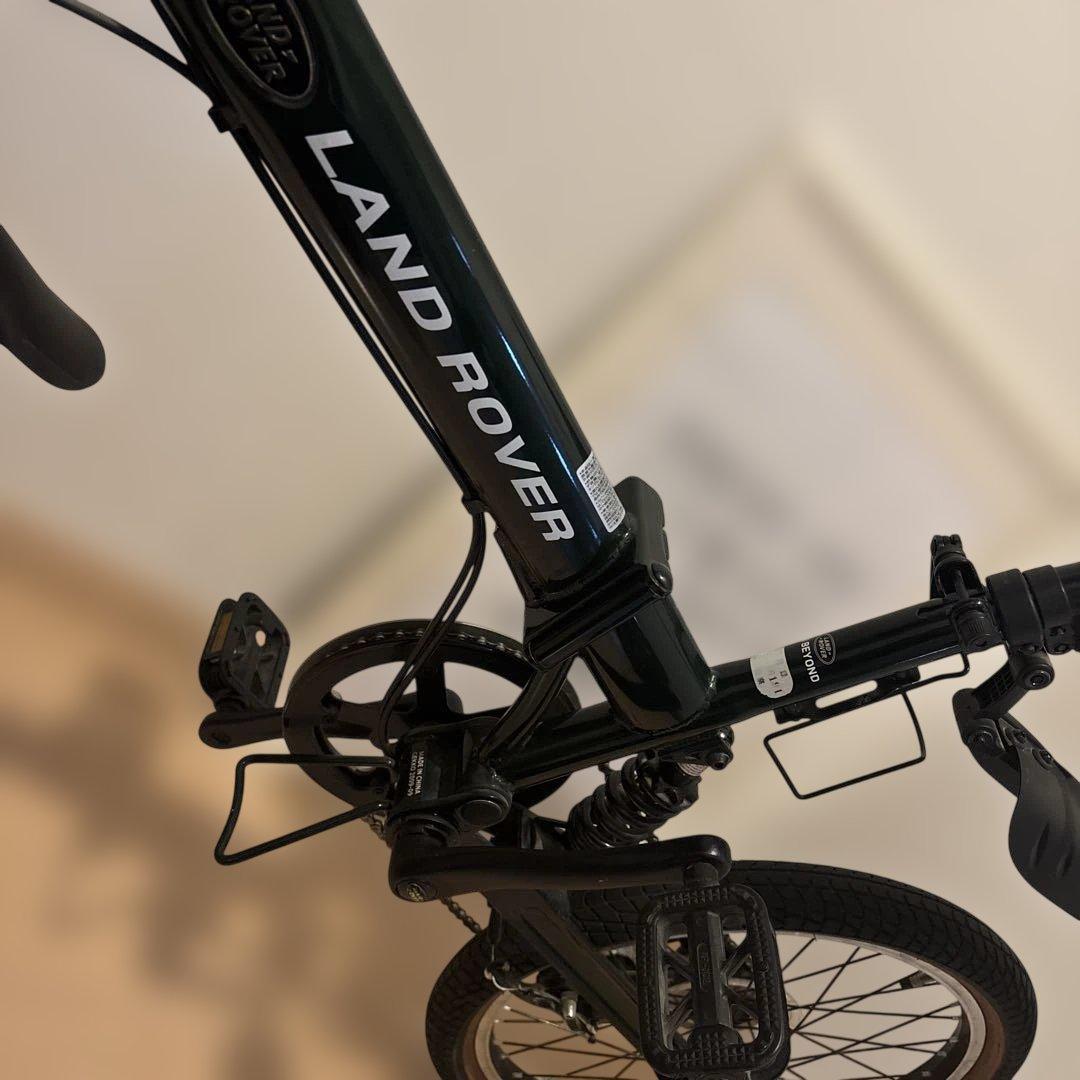 ランドローバー 自転車 ミニチャ チャリンコ ダークグリーン 泥除けLED