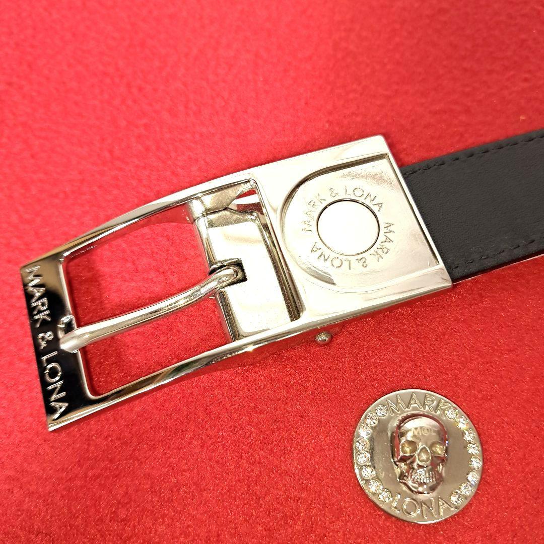 【美品】MARK & LONA GOLF ベルト リバーシブル マーカー付き