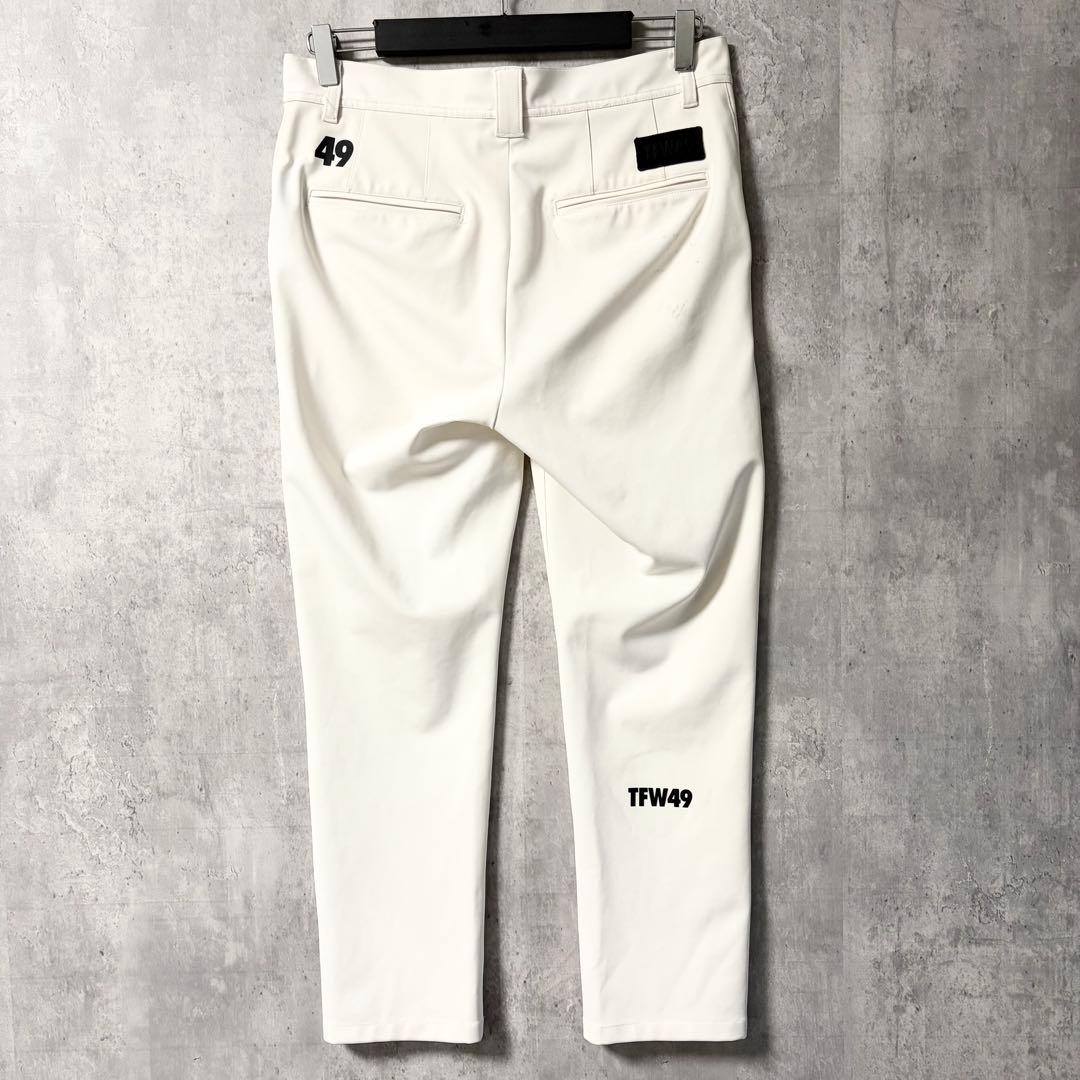 【良品】TFW49 ゴルフパンツ メンズ Sサイズ ホワイト ストレッチ