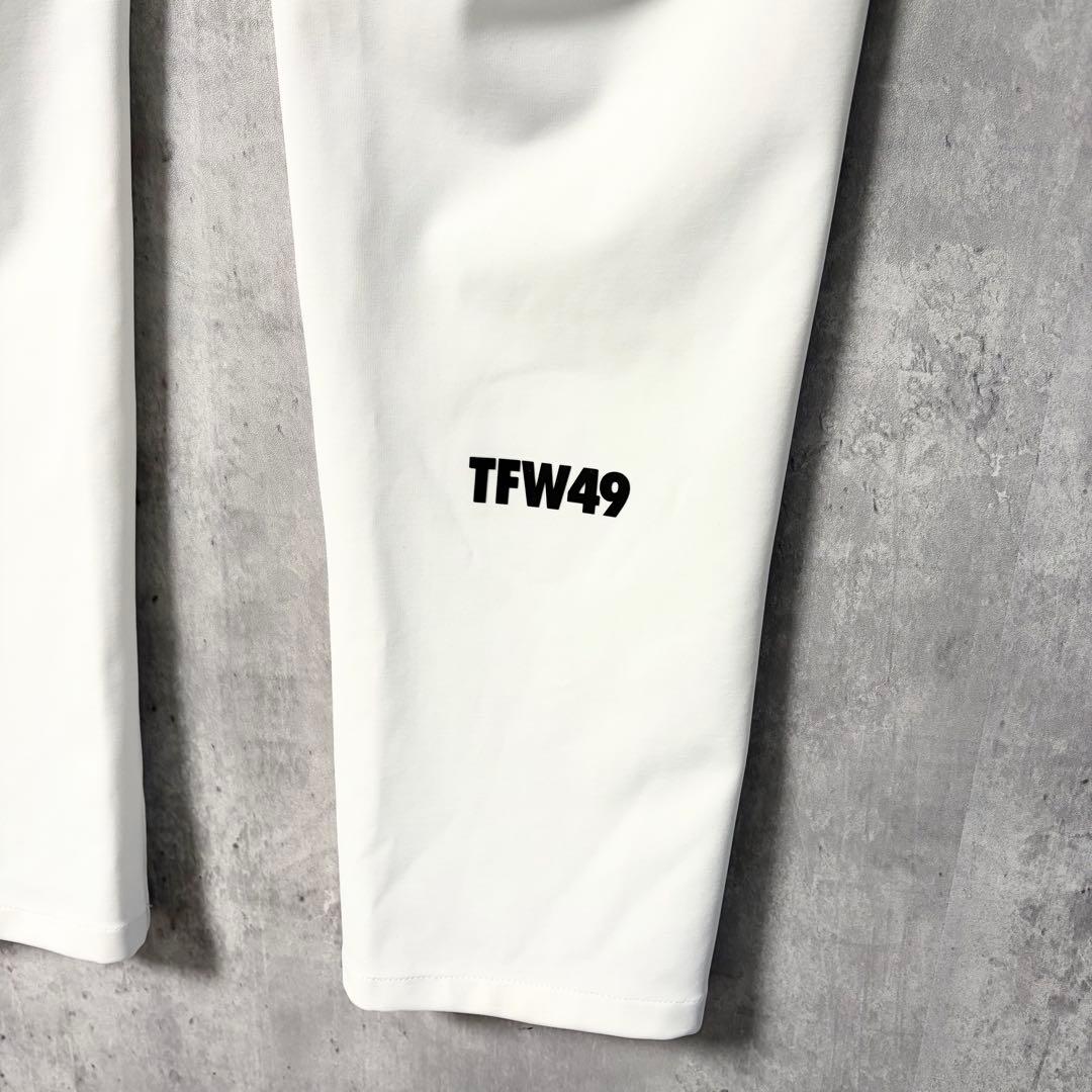 【良品】TFW49 ゴルフパンツ メンズ Sサイズ ホワイト ストレッチ
