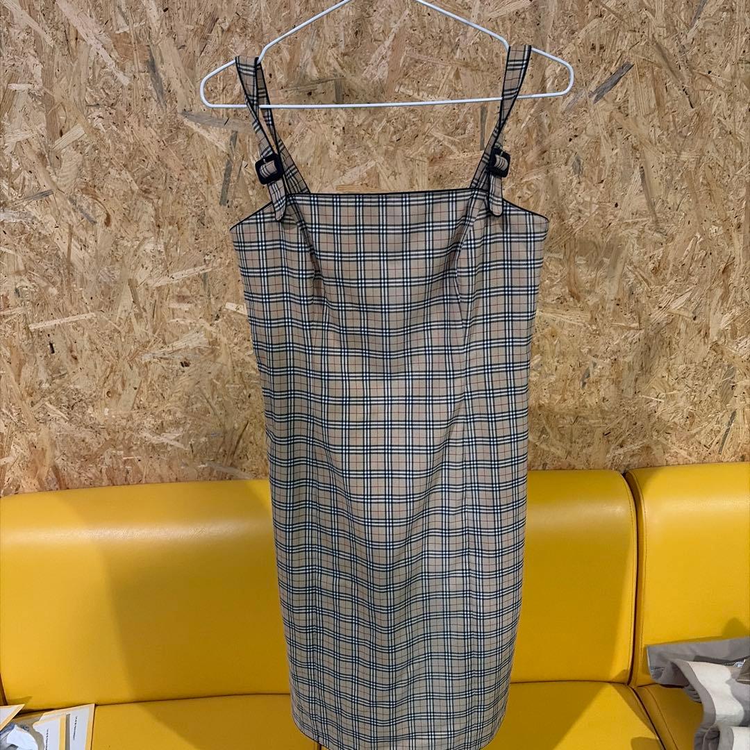 Burberry ブルーレーベル チェック ワンピースベージュ38size