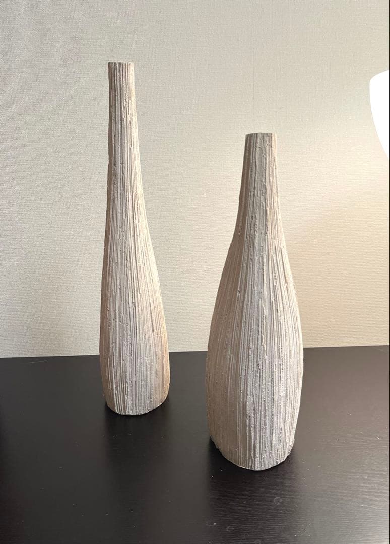 サ*ー様 ◆ACTUS購入◆ フラワーベース 2個セット 一点物 花瓶 白 イン