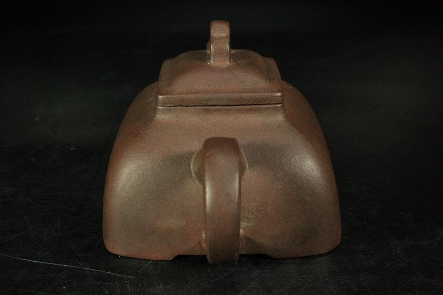中国美術 紫泥 四方 茶器 急須 在銘 煎茶(K-YC688)