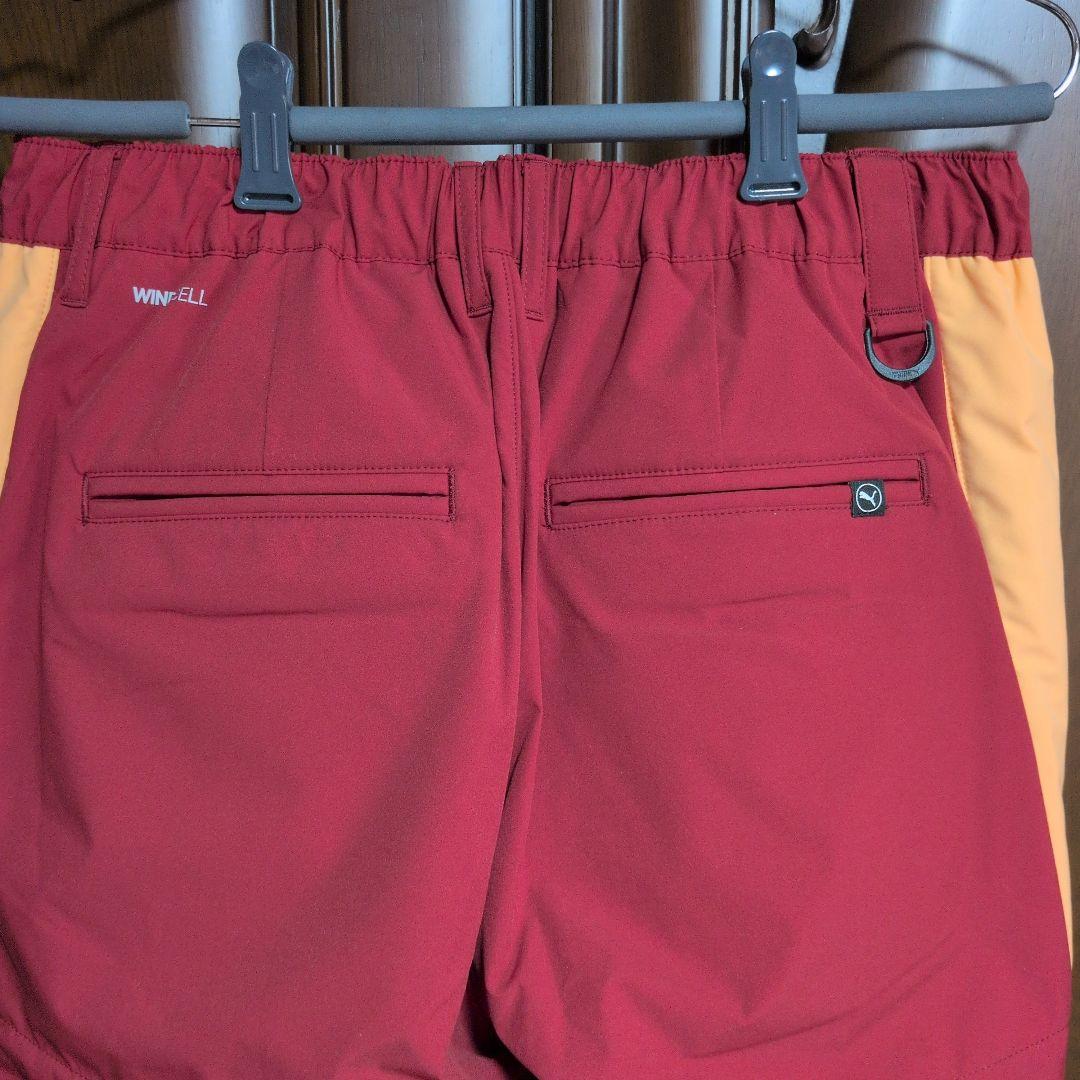 プーマ:ウィメンズゴルフ:Lサイズ:ストレッチパテッドテーパードパンツ:赤