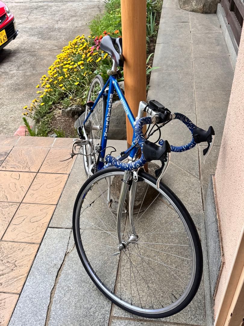 BATTAGLIN 青 ロードバイク サイコン付き