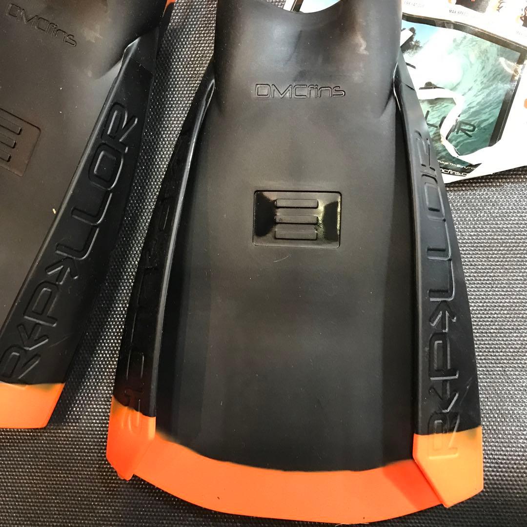 EXPYLLOR ボディボードフィン DM 黒/オレンジM定価¥16500