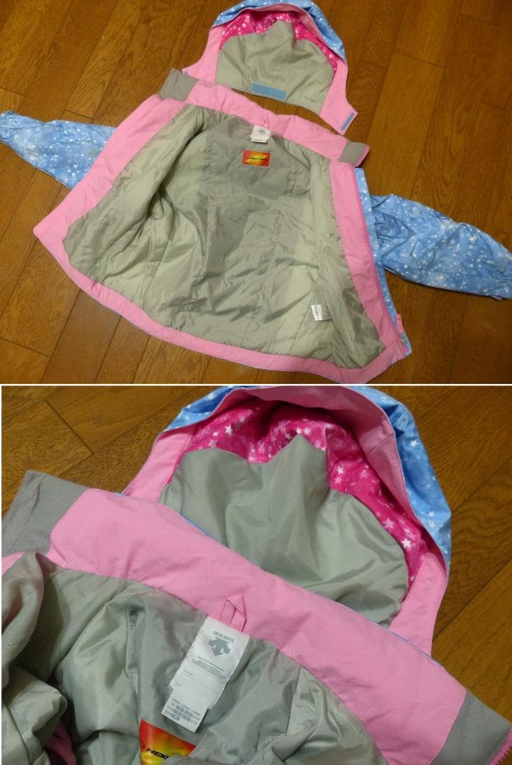 送料込 美品★デサント スキーウエア 上下 130cm(115-135cm)