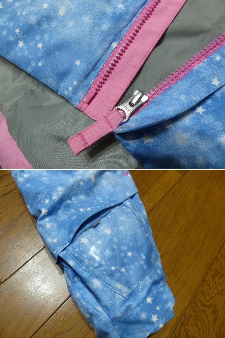送料込 美品★デサント スキーウエア 上下 130cm(115-135cm)