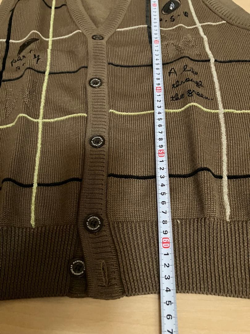 新品タグ付き80年代　日本製　Munsingwear チェック柄ベストM
