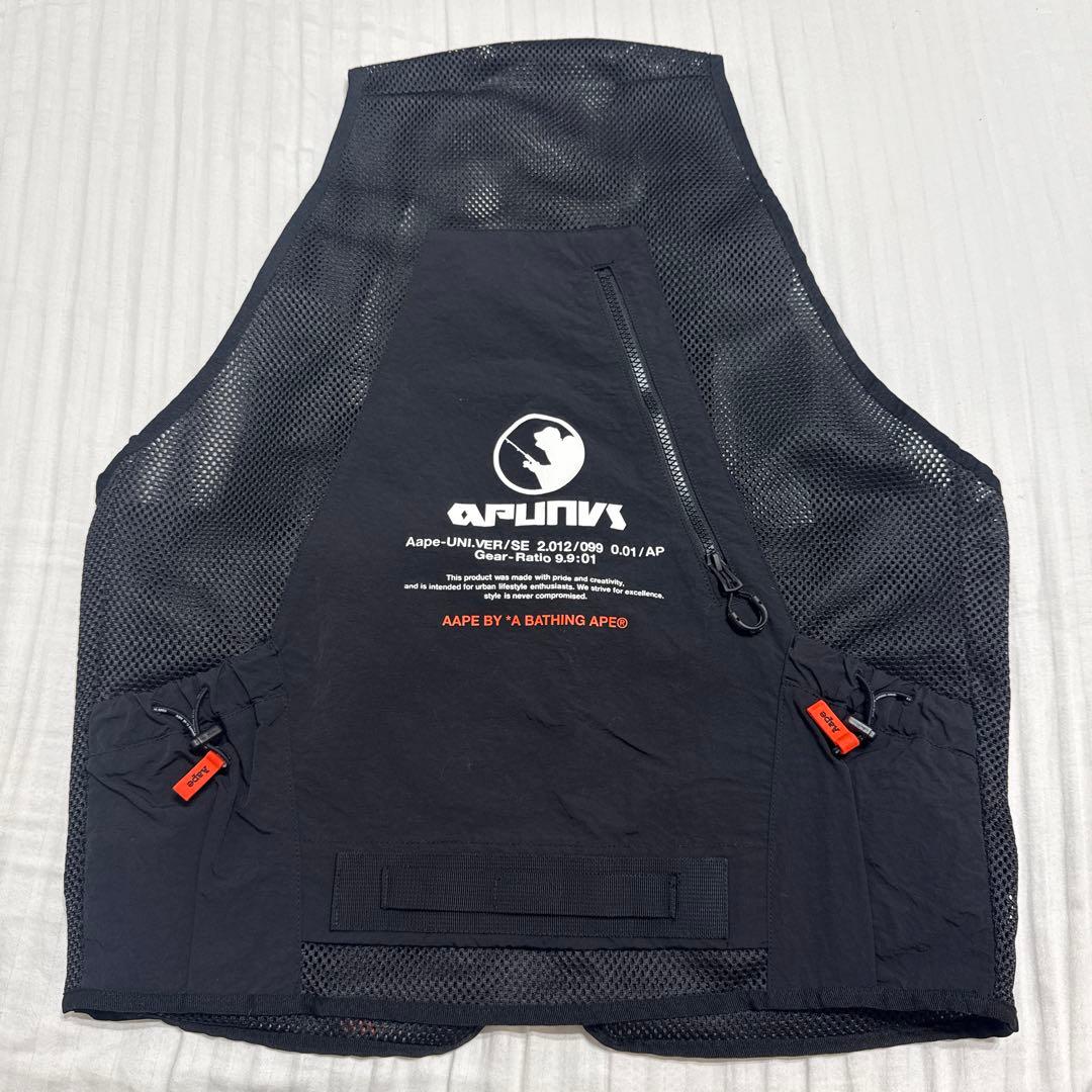Aape BATHING APE エイプ フィッシング メッシュ ベスト F