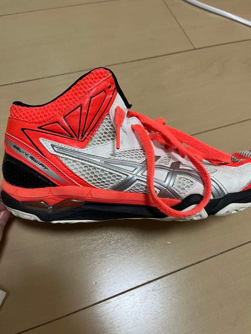 ASICS バレーボールシューズ ピンク／オレンジ