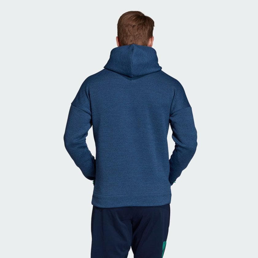 美品adidasレアルZNEフーディージャケットSメンズNAVY送料無料