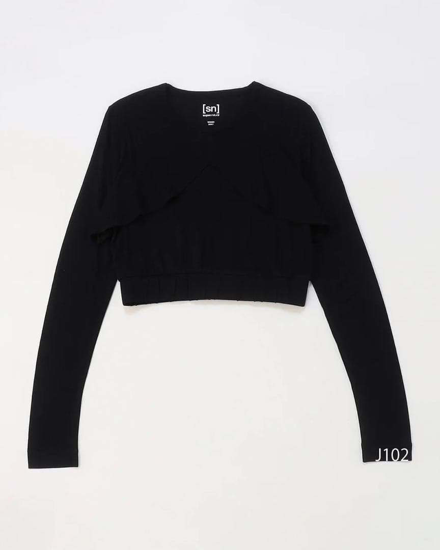 新品［sn］super.natural クロップレイヤートップ ヨガ オレンジ