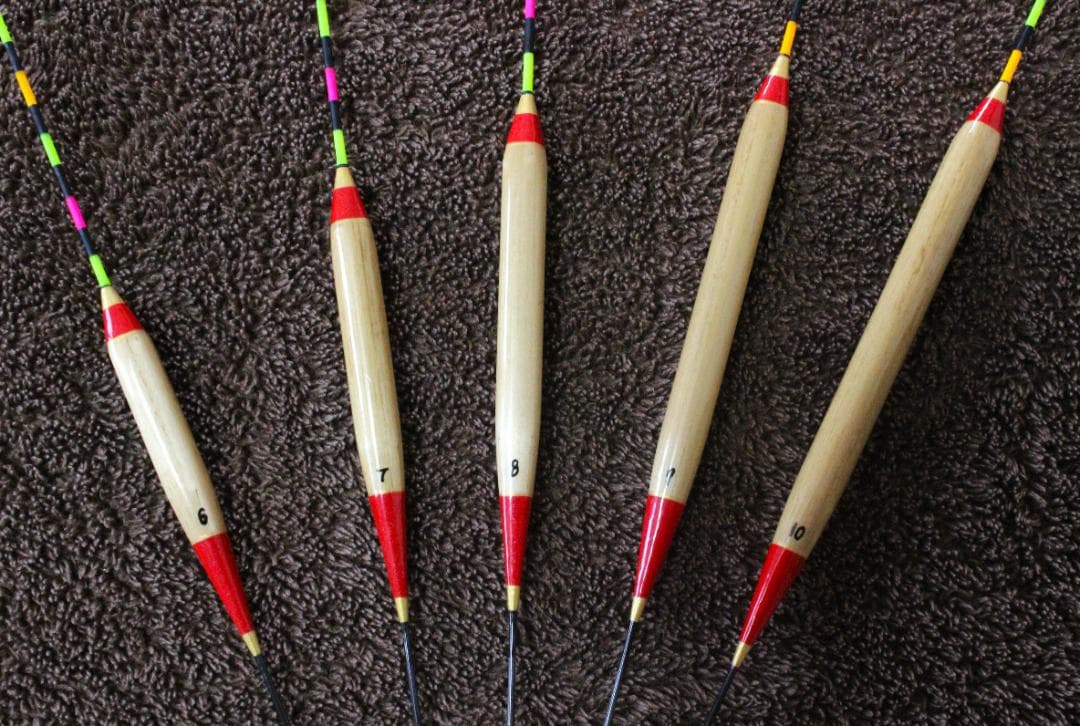 ヘラ浮き パイプトップ５本セット (レッド) 新品未使用