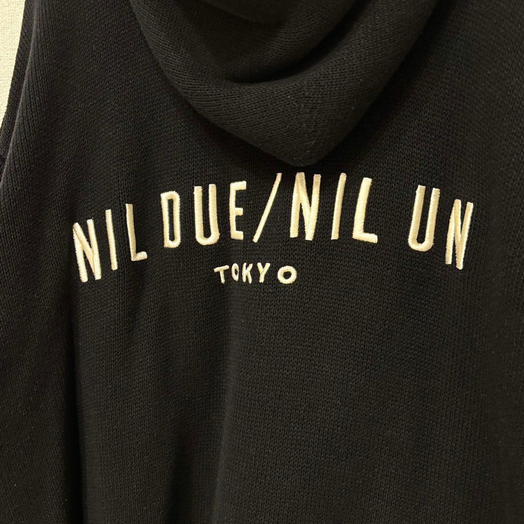 NIL DUE / NIL UN　EMBROIDERY KNIT HOODIE