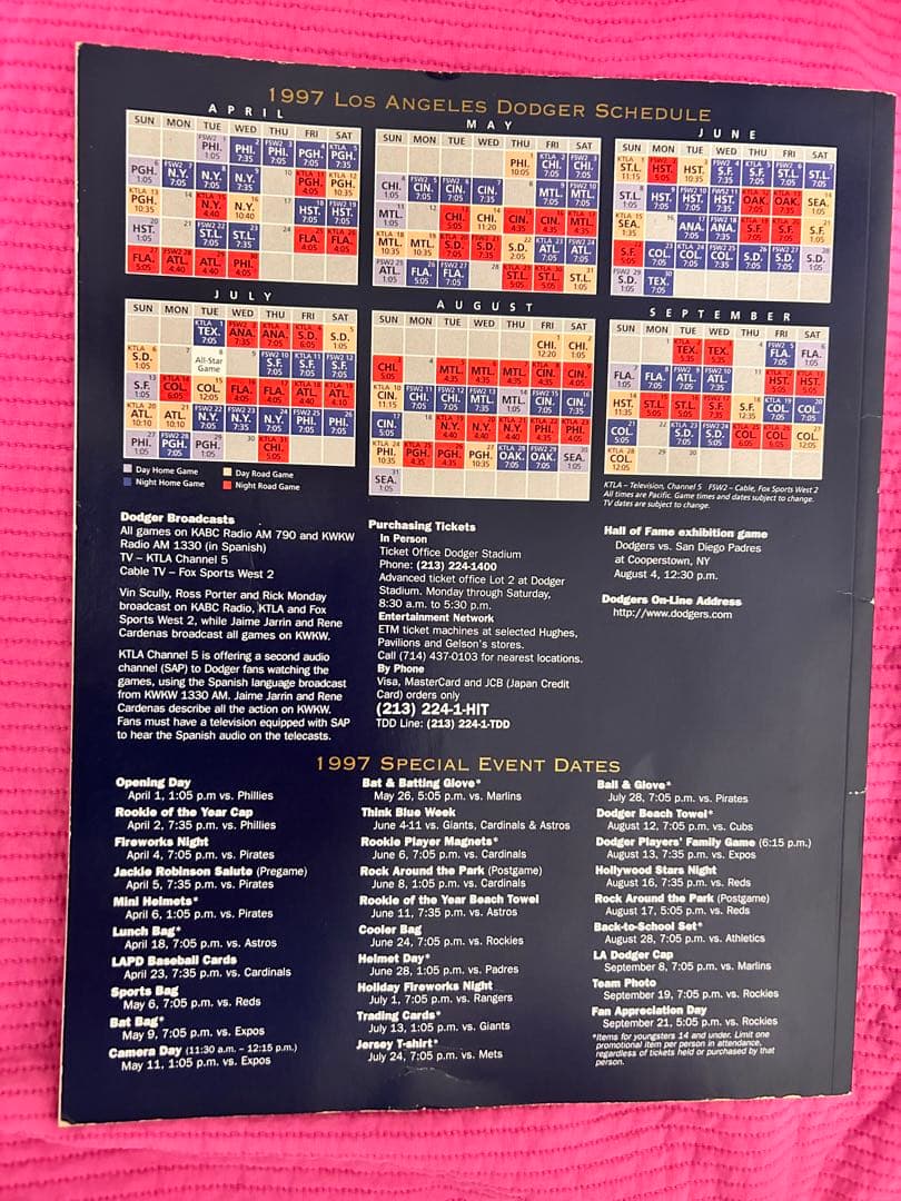 記念グッズ Dodgers 1997 yearbook