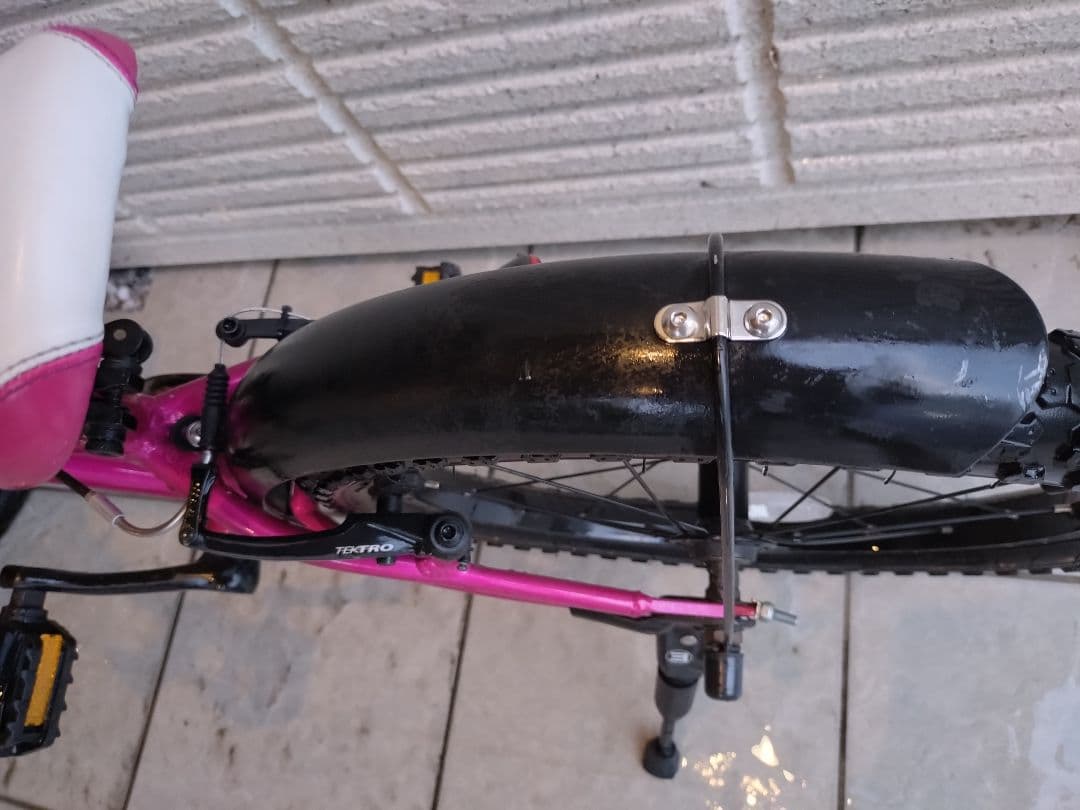 ヨシバサイクル 子供用自転車 18インチ ピンク　水よけオプション付　補助輪有
