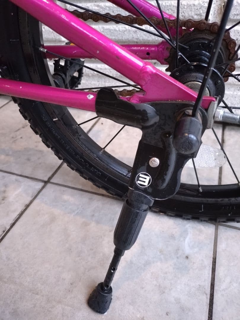ヨシバサイクル 子供用自転車 18インチ ピンク　水よけオプション付　補助輪有
