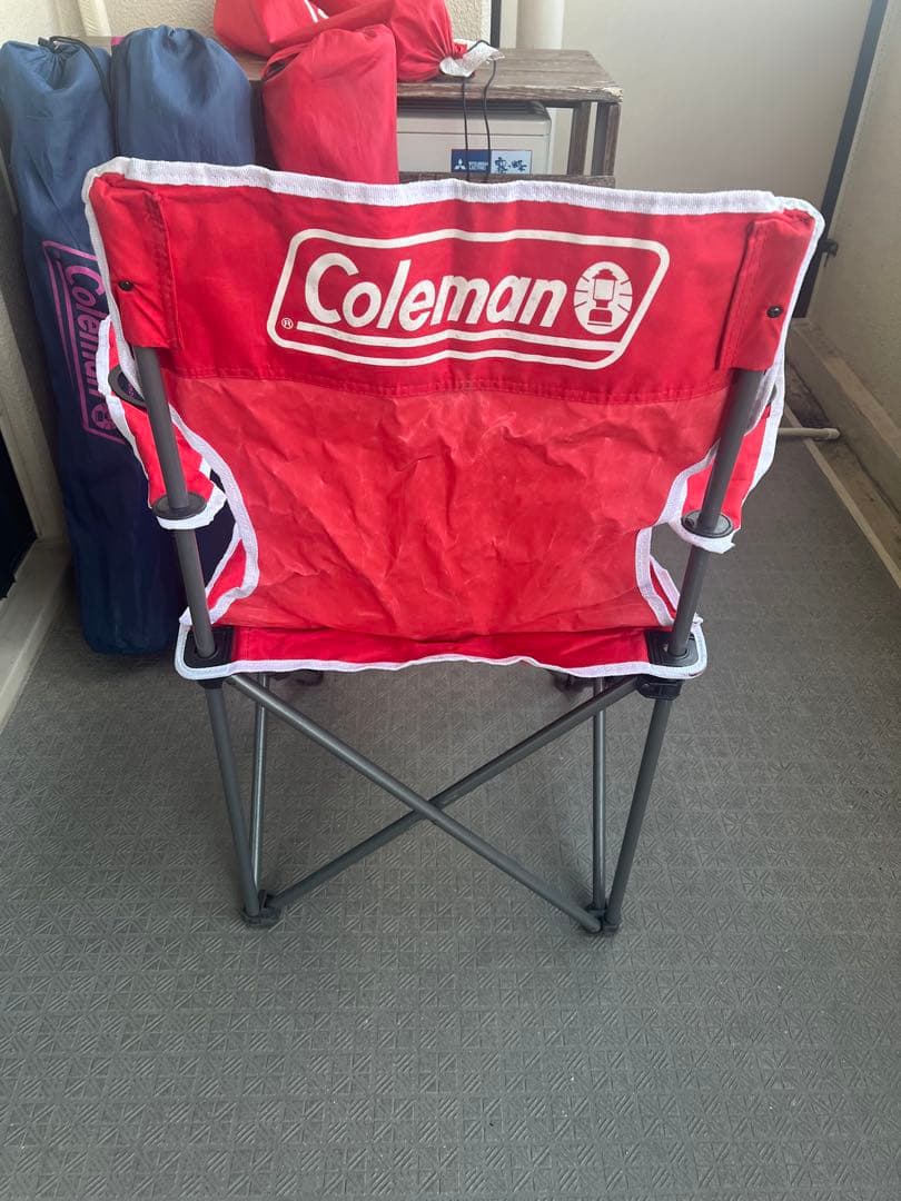 Coleman コールマン　4脚セット　ネイビー×2 レッド×2
