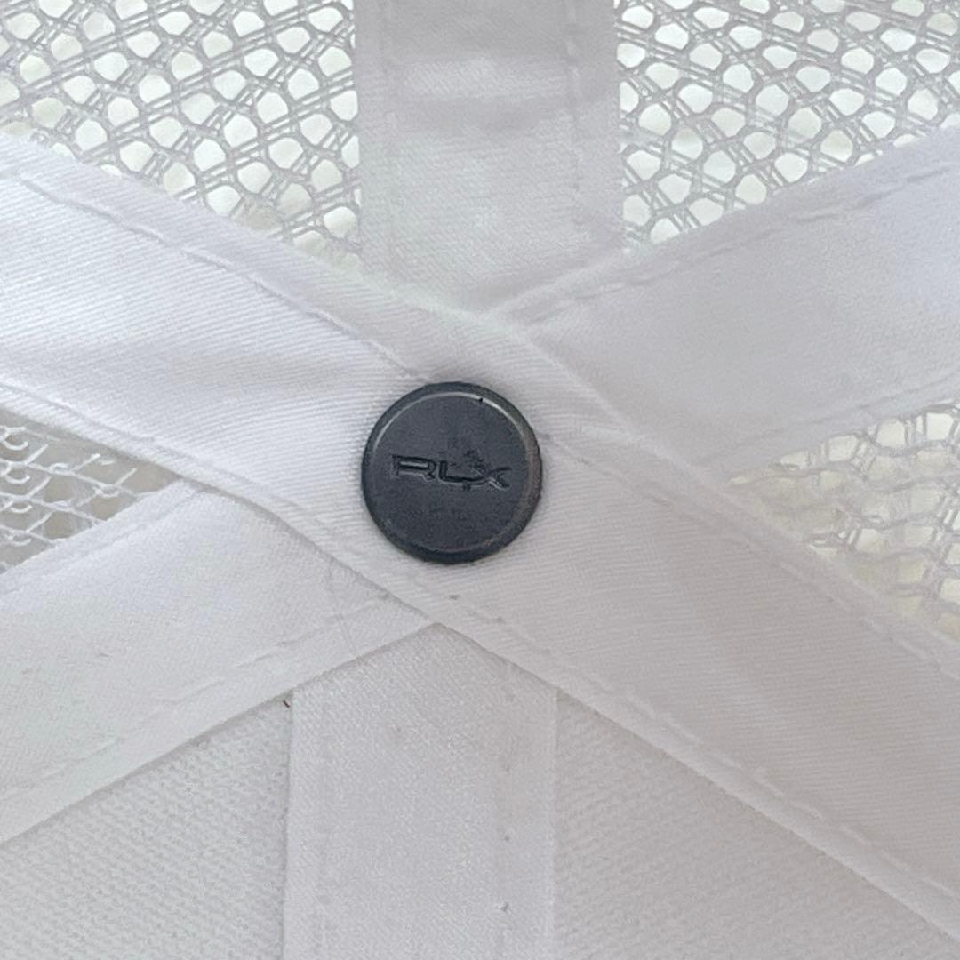 美品✨ラルフローレンRLX 現行QRタグ ゴルフキャップ ホワイト 正規品