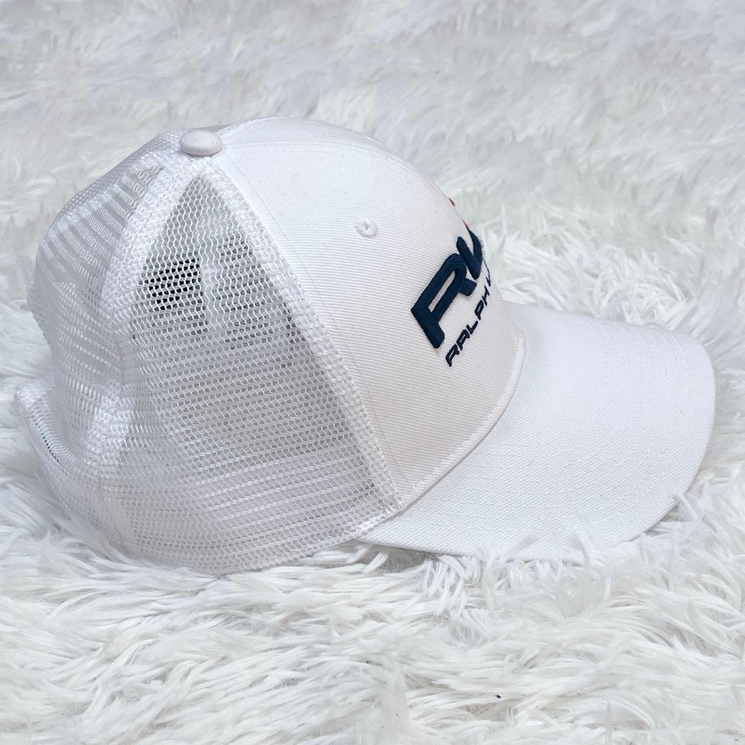 美品✨ラルフローレンRLX 現行QRタグ ゴルフキャップ ホワイト 正規品