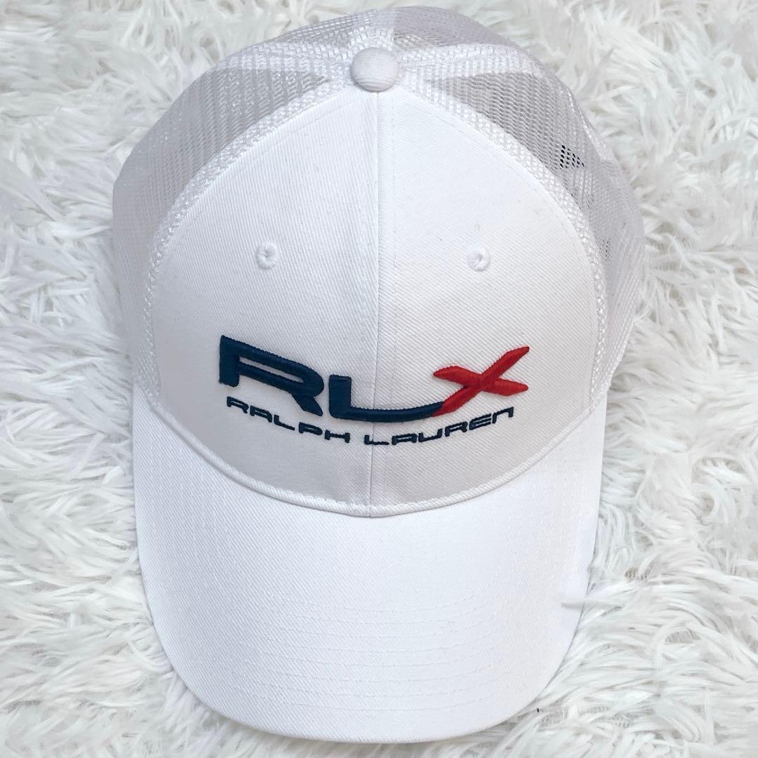 美品✨ラルフローレンRLX 現行QRタグ ゴルフキャップ ホワイト 正規品