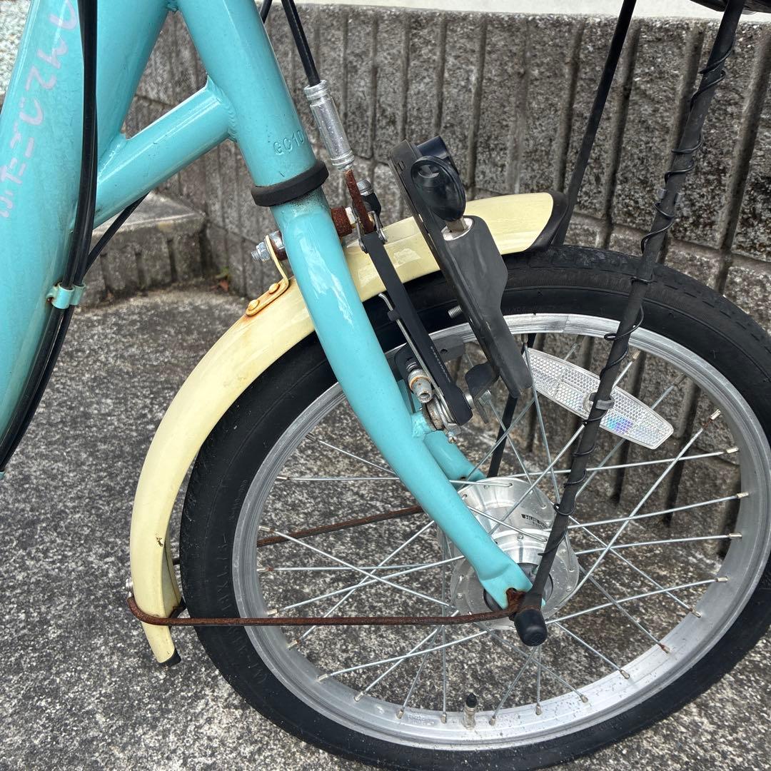 ふたごじてんしゃ　非電動 水色　要修理