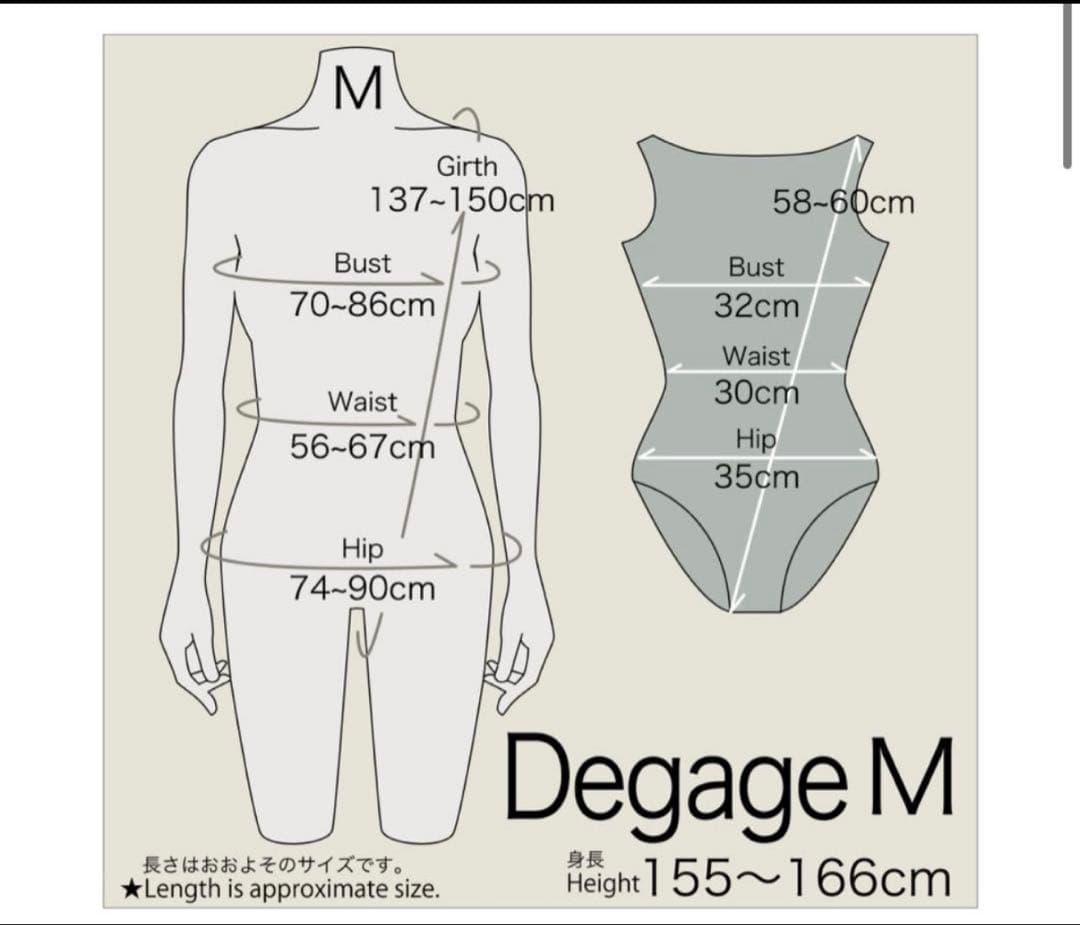 新品 M size Degage チェック unoa ウノア レオタード