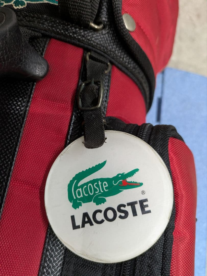 LACOSTE レッド ゴルフバッグ　希少