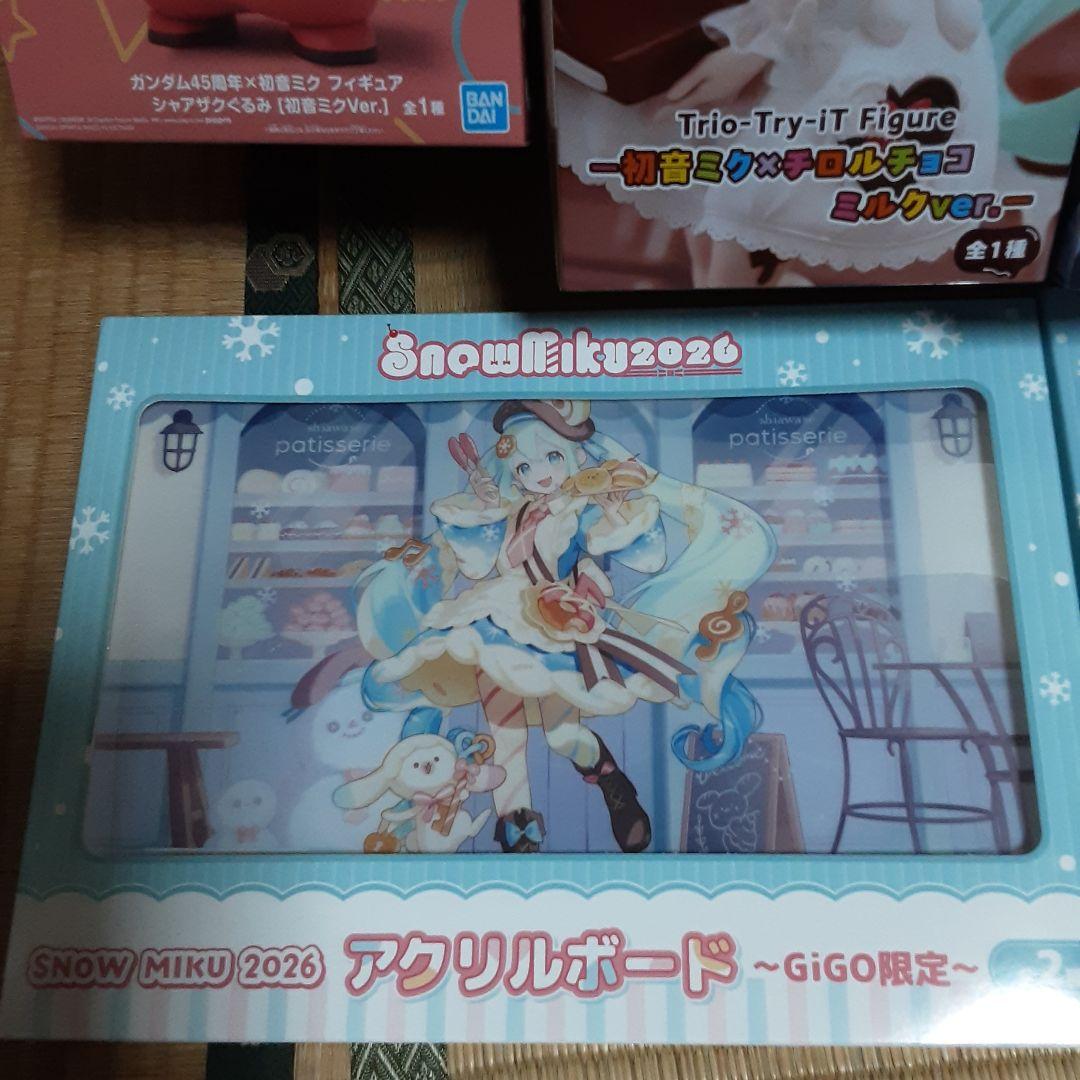 初音ミク・雪ミク・チロルミク・桜ミク フィギュア　アクリルボード６点セット