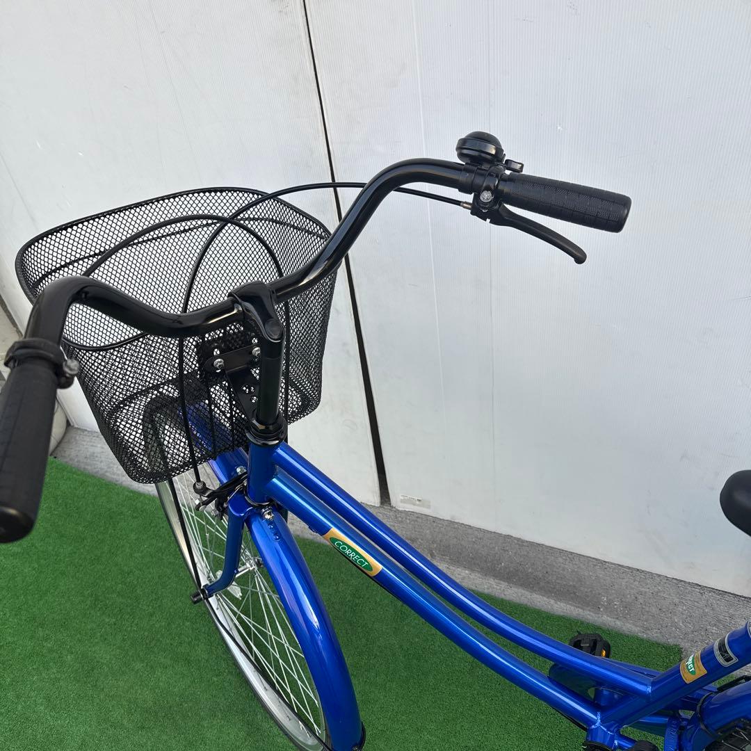 自転車26インチ ブルー美品【引き取り限定】
