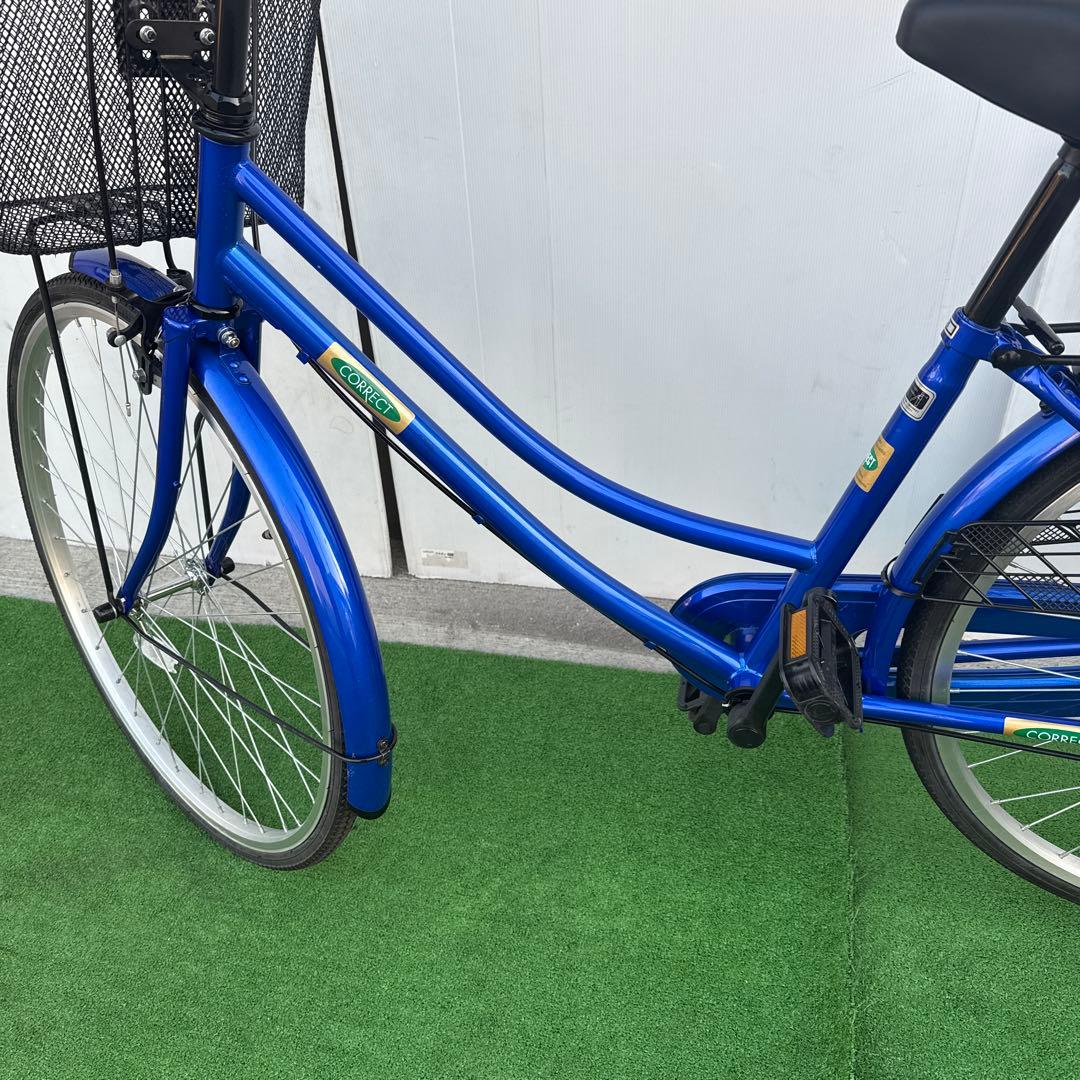 自転車26インチ ブルー美品【引き取り限定】