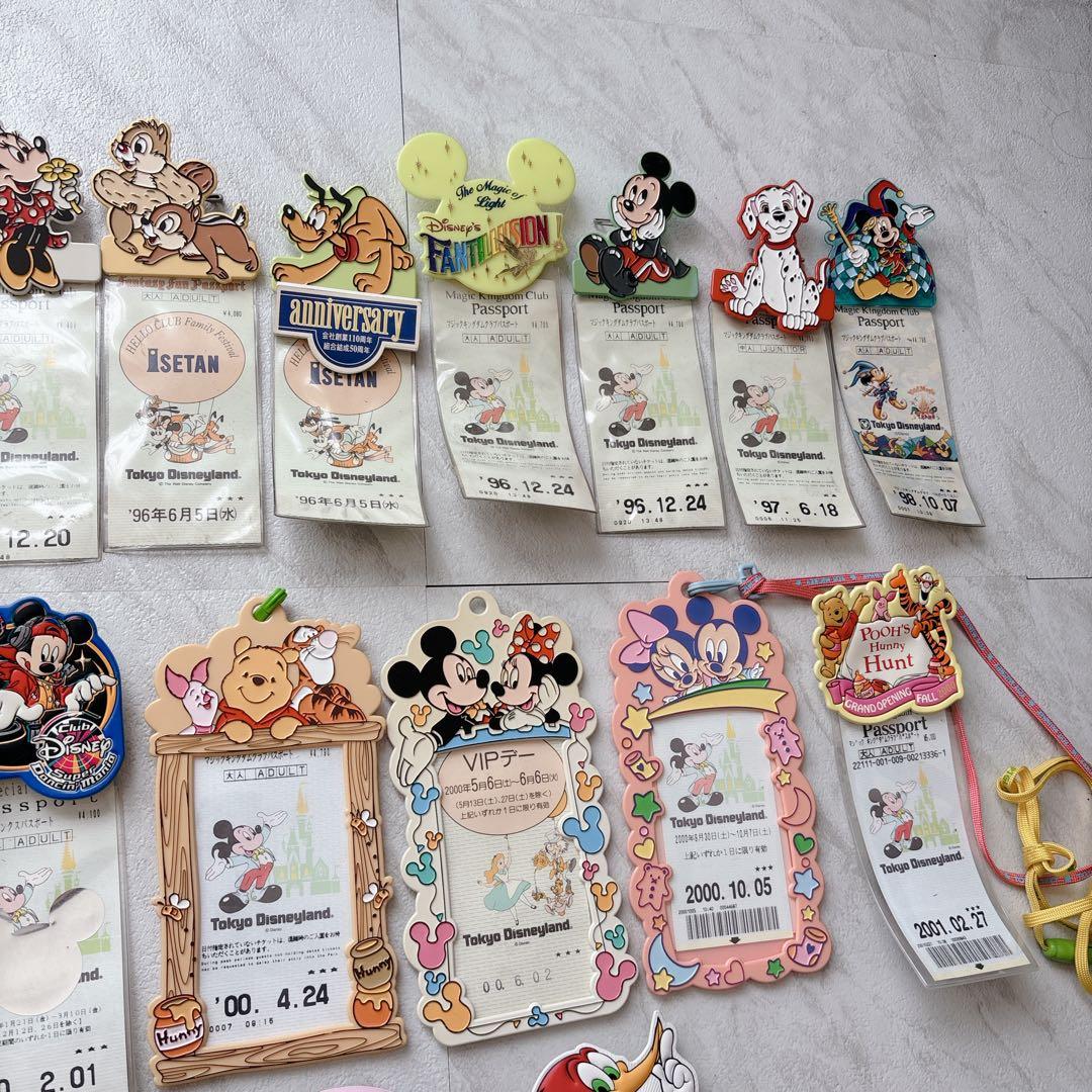 1993年〜2001粘　ディズニーランド チケットホルダー 半券　18枚　当時物