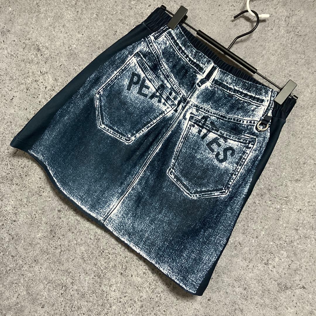 25ss パーリーゲイツ　パネルプリント　デニムスカート　1