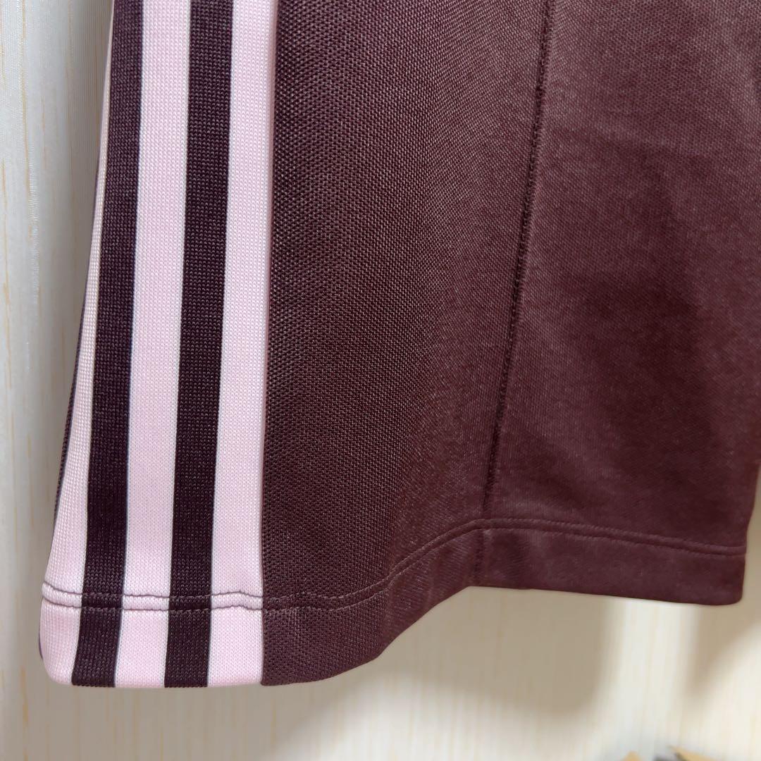 【美品】adidas ベッケンバウアー ジャージ トラックパンツ L 茶×ピンク