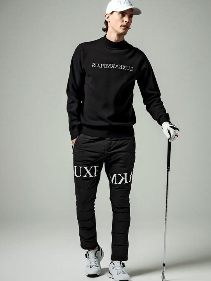 LUXEAKMPLUS / 23AW フロントロゴモックネックニット セーター
