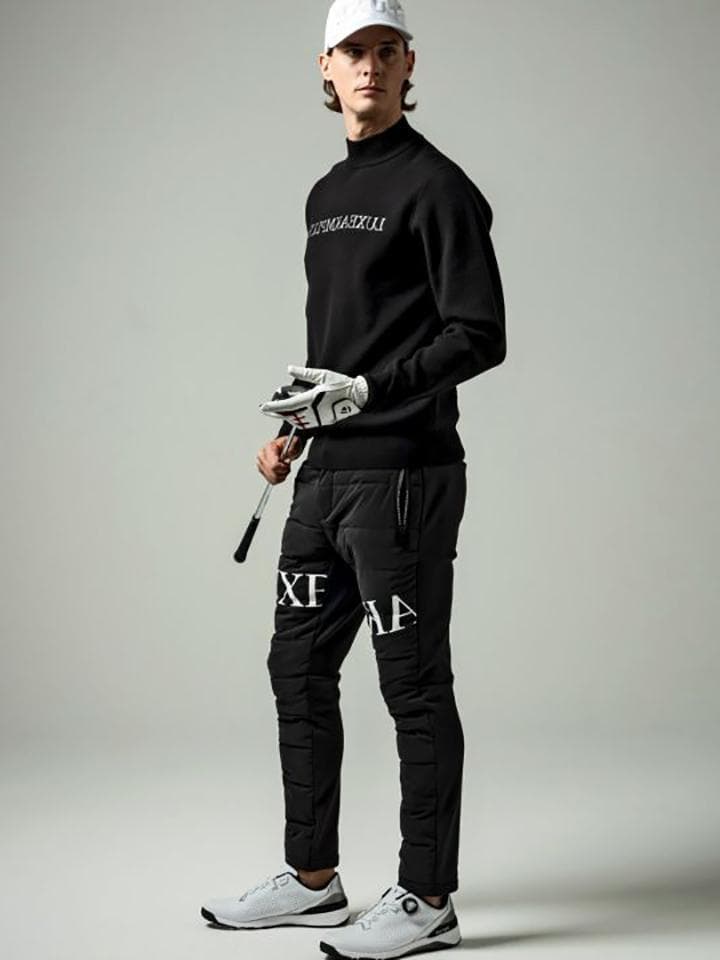 LUXEAKMPLUS / 23AW フロントロゴモックネックニット セーター