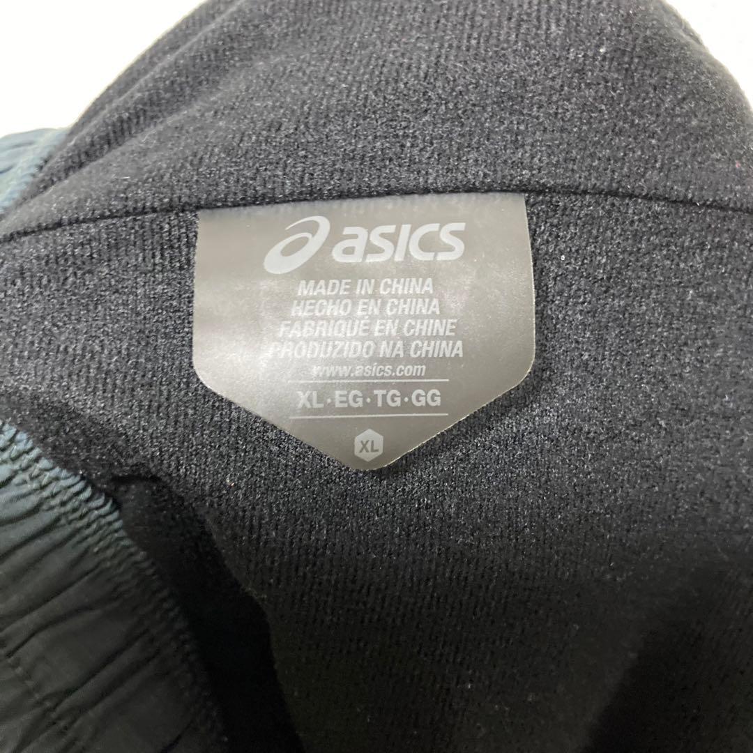 【超美品】asics アシックス　ウインドブレーカー　セットアップ　裏起毛　XL