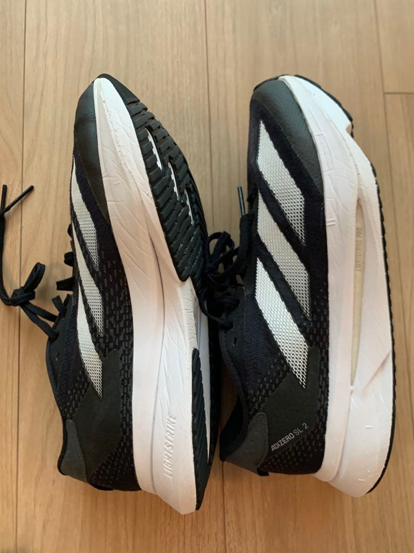送料無料★adidas／アディゼロ SL 2 Mワイド 26cm 黒 メンズ
