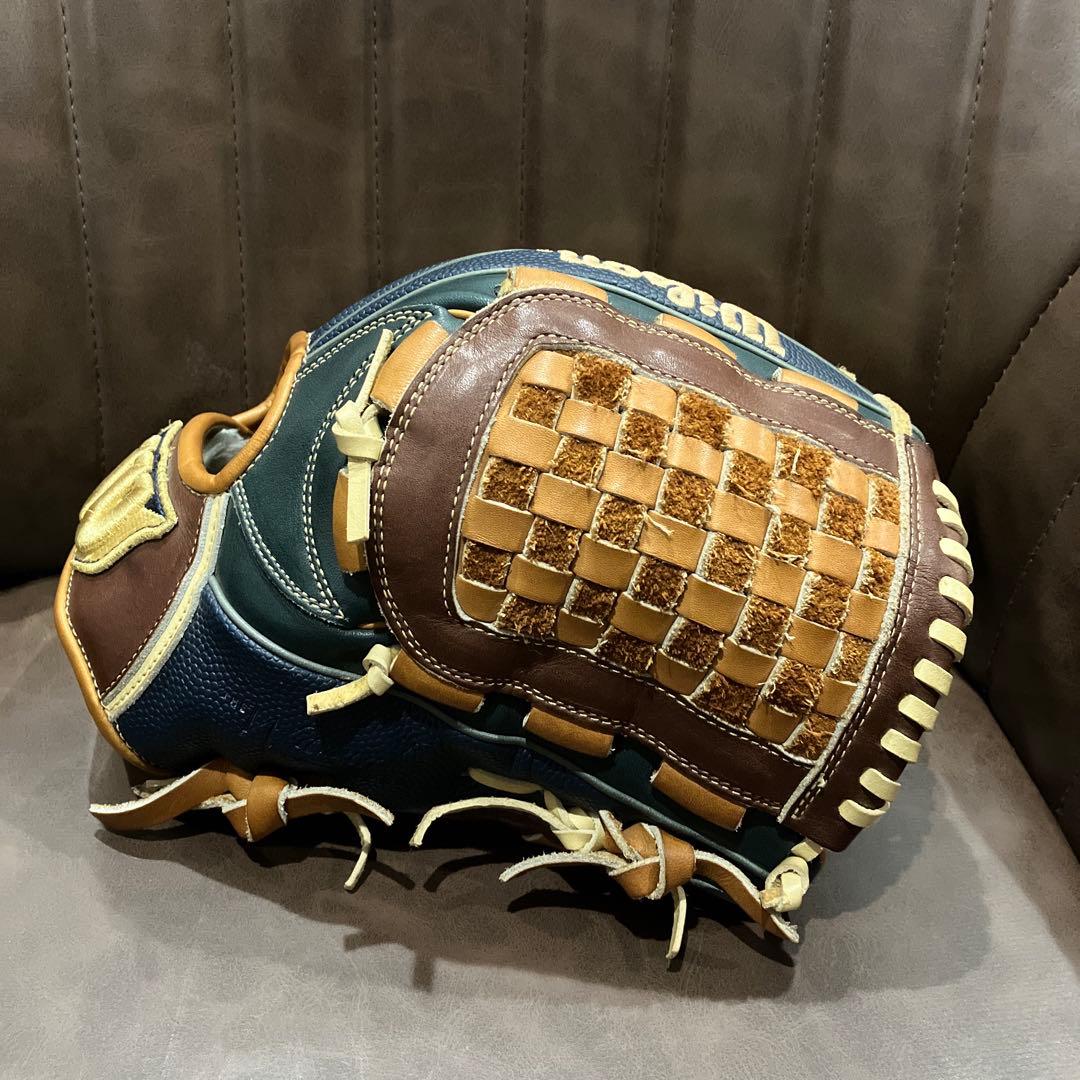s*o様 Wilson d5 野球グローブ ネイビー/ブラウン