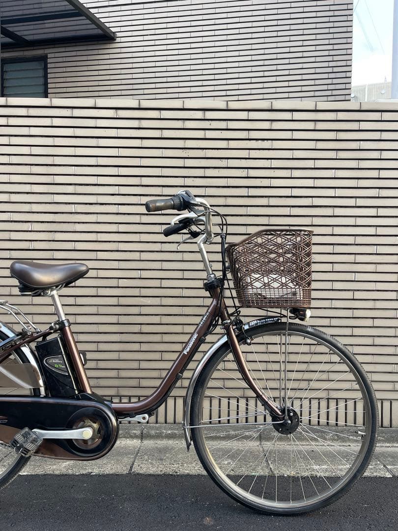 8.9ahパナソニック電動アシスト自転車 ブラウン シティタイプ