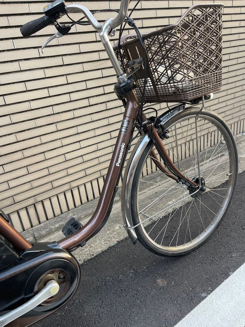8.9ahパナソニック電動アシスト自転車 ブラウン シティタイプ