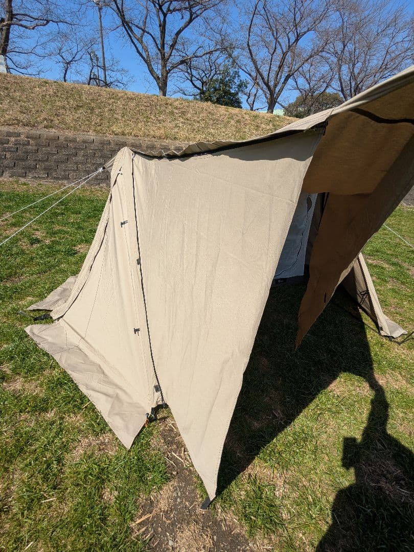 FIELDOOR　パップテント 320 TC　サイドウォール2枚付き