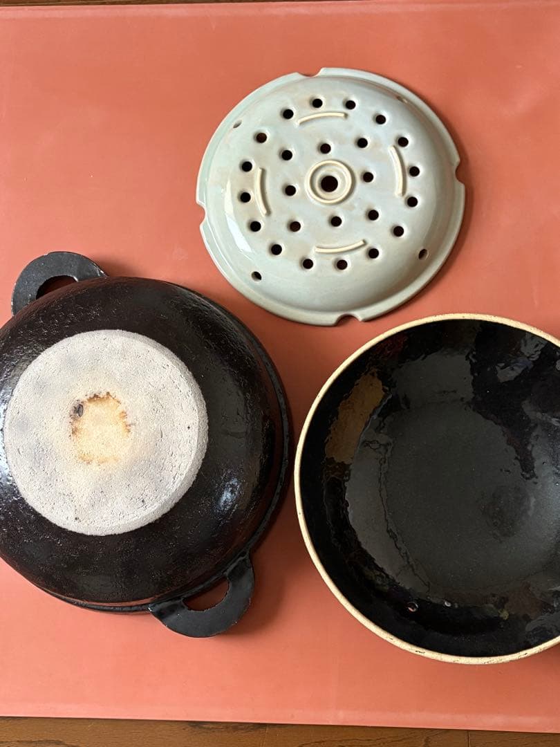 伊賀焼長谷園　 ヘルシー蒸し鍋 黒　卓上調理　炊飯土鍋✕蒸し料理　陶製すのこ