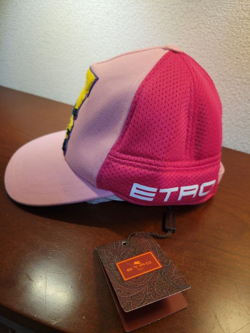 ⭐エトロ ピンクロゴPEGASOパッチメッシュベースボールキャップ【ETRO】