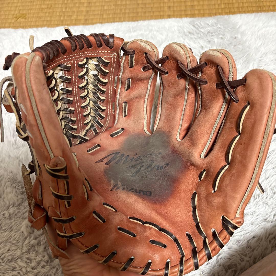 ミズノプロ 軟式グローブ 茶色 レースアップ