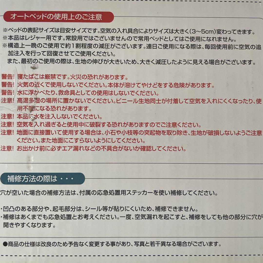 LOGOS どこでもオートベッド100 自動空気注入　 AUTOBED 100