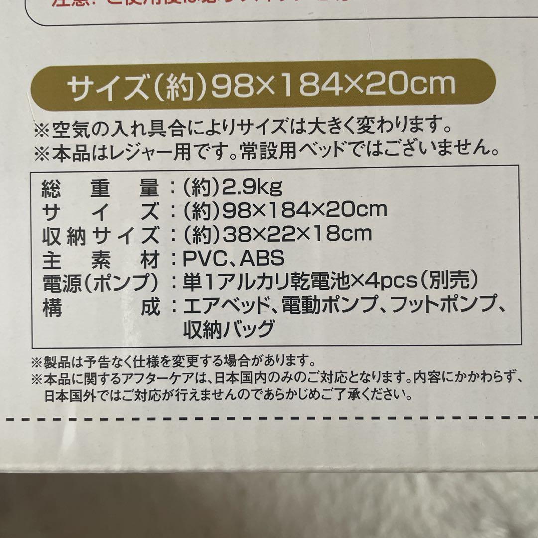 LOGOS どこでもオートベッド100 自動空気注入　 AUTOBED 100