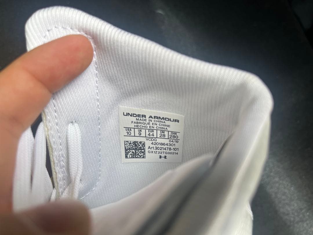 松*希様 Under Armour アメリカンフットボール スパイク ホワイト