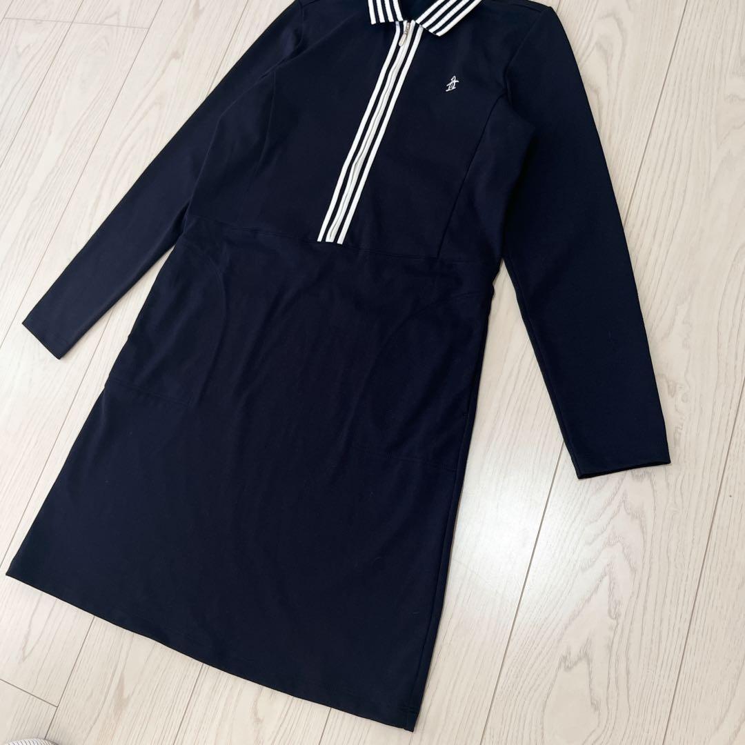 ☆Munsingwear マンシングウェア ゴルフウェア ワンピース 紺色 M